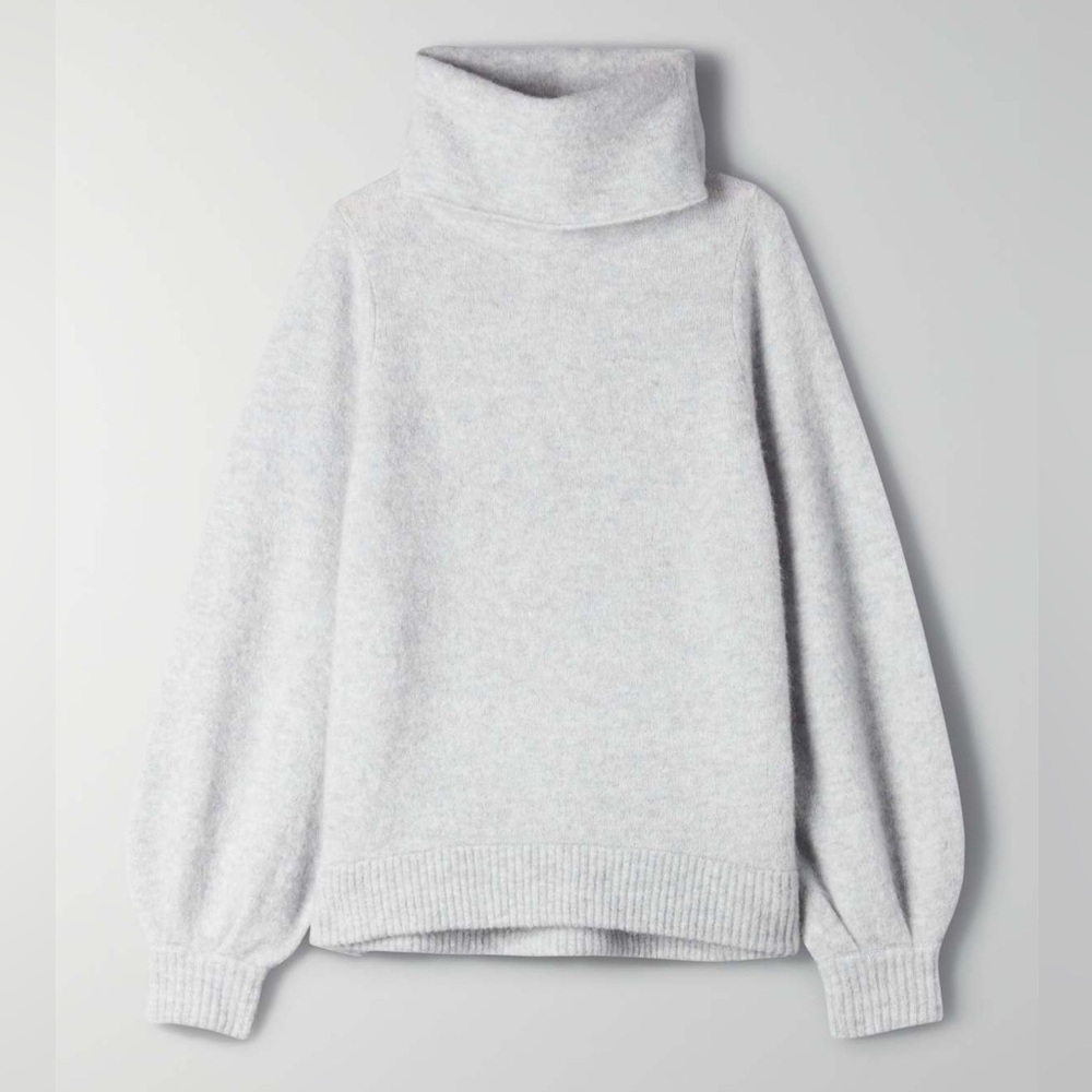 Aritzia Wilfred Adichie Oversized Turtleneck Sweater Grey L